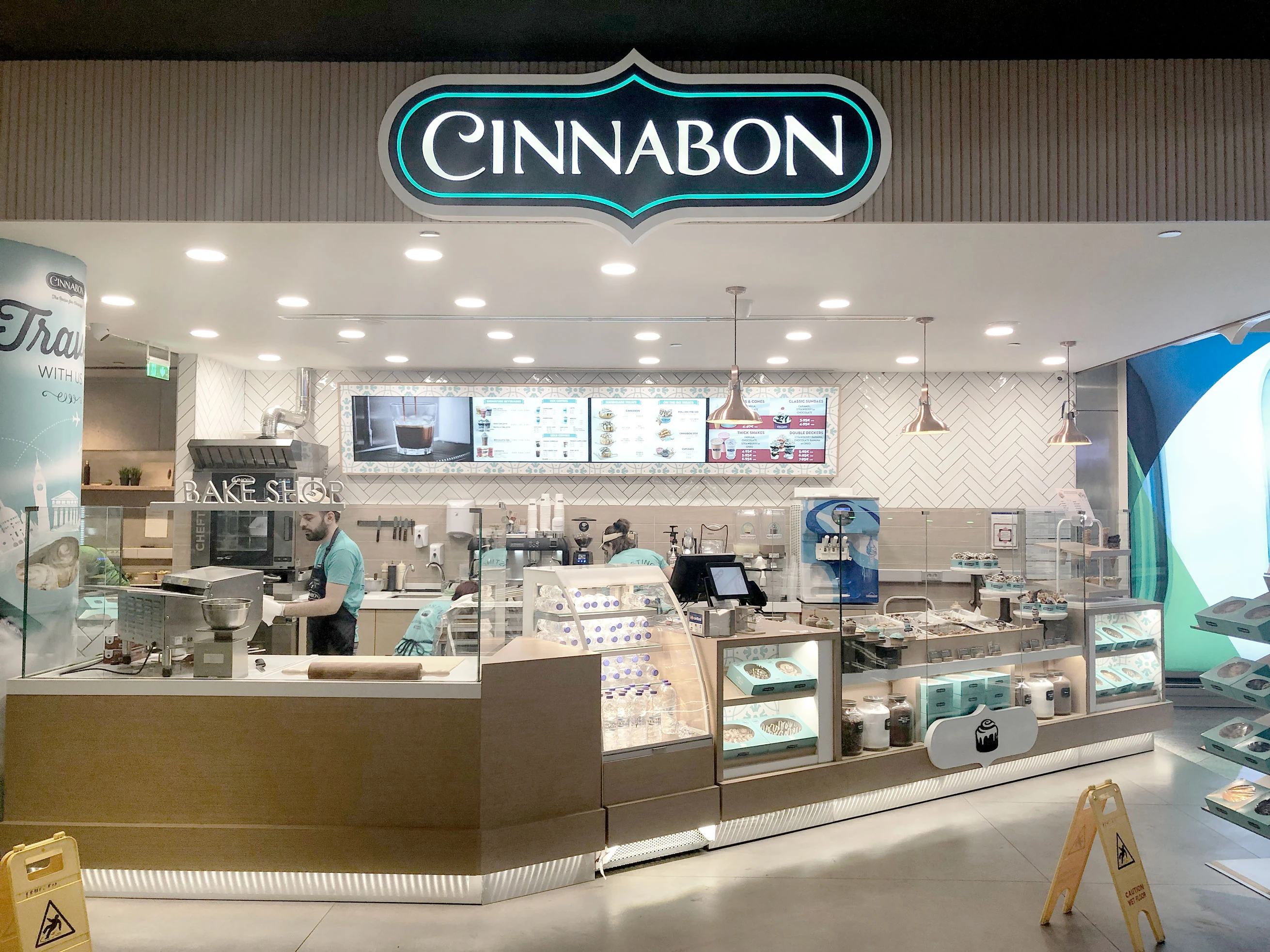 CINNABON (ATHENS INTERNATIONAL AIRPORT) custom furniture project by Spanopoulos Furniture