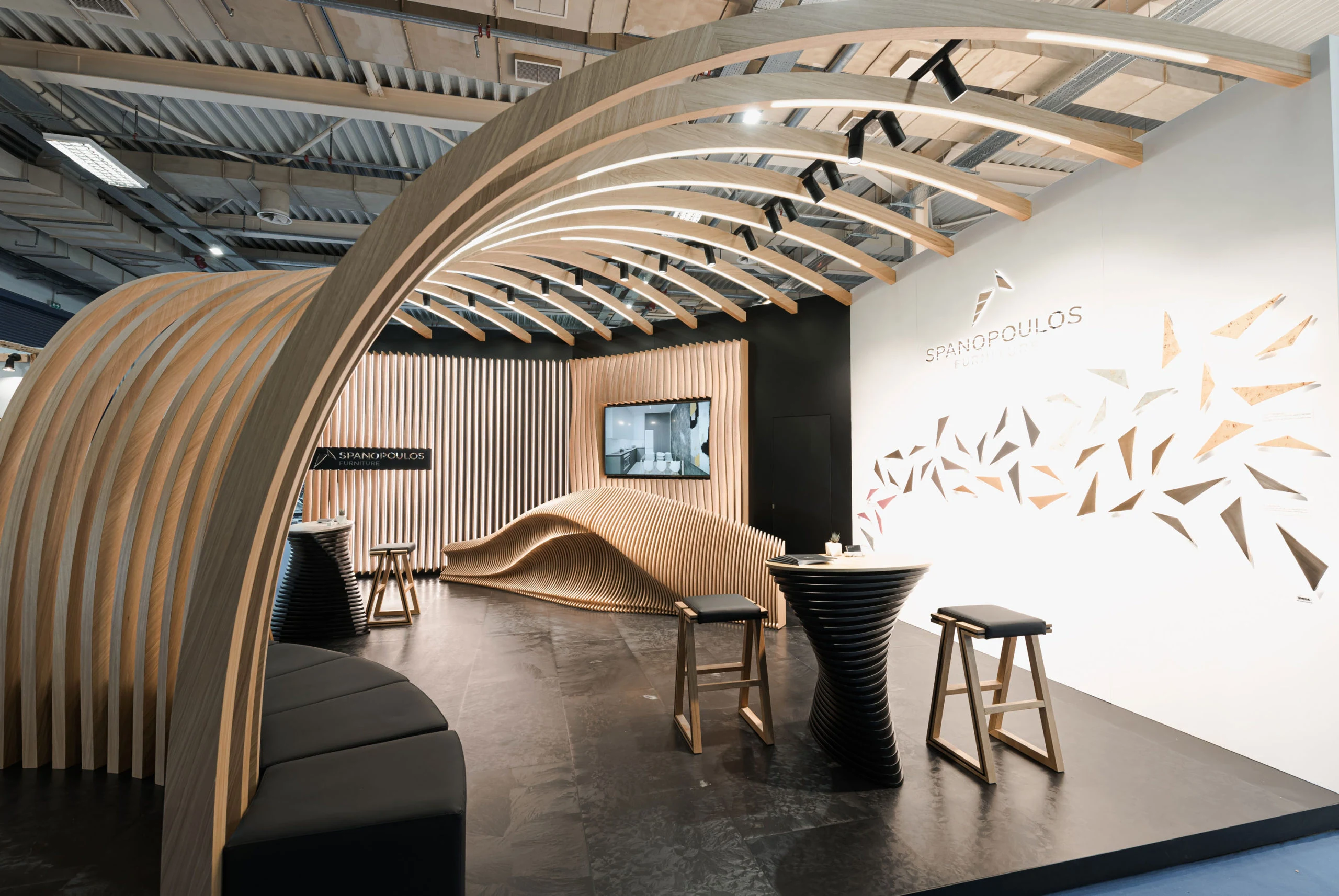 Xenia Spanopoulos exhibition stand at Metropolitan Expo, Athens, built by Spanopoulos Furniture