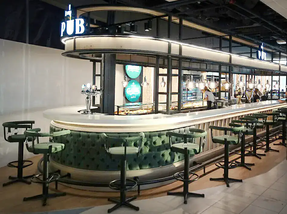 PUB (RHODES INTERNATIONAL AIRPORT) — ειδικές κατασκευές από τη Spanopoulos Furniture